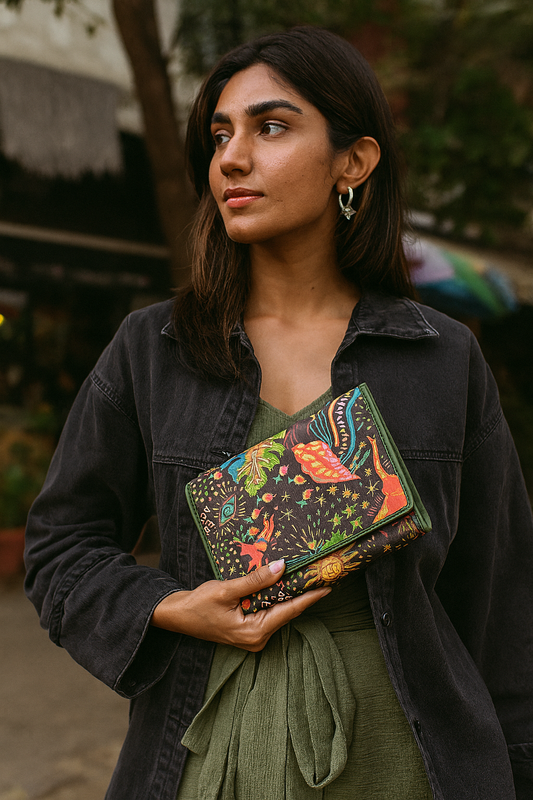 Coastal Style Trifold Wallet and Leather Organizer for Women