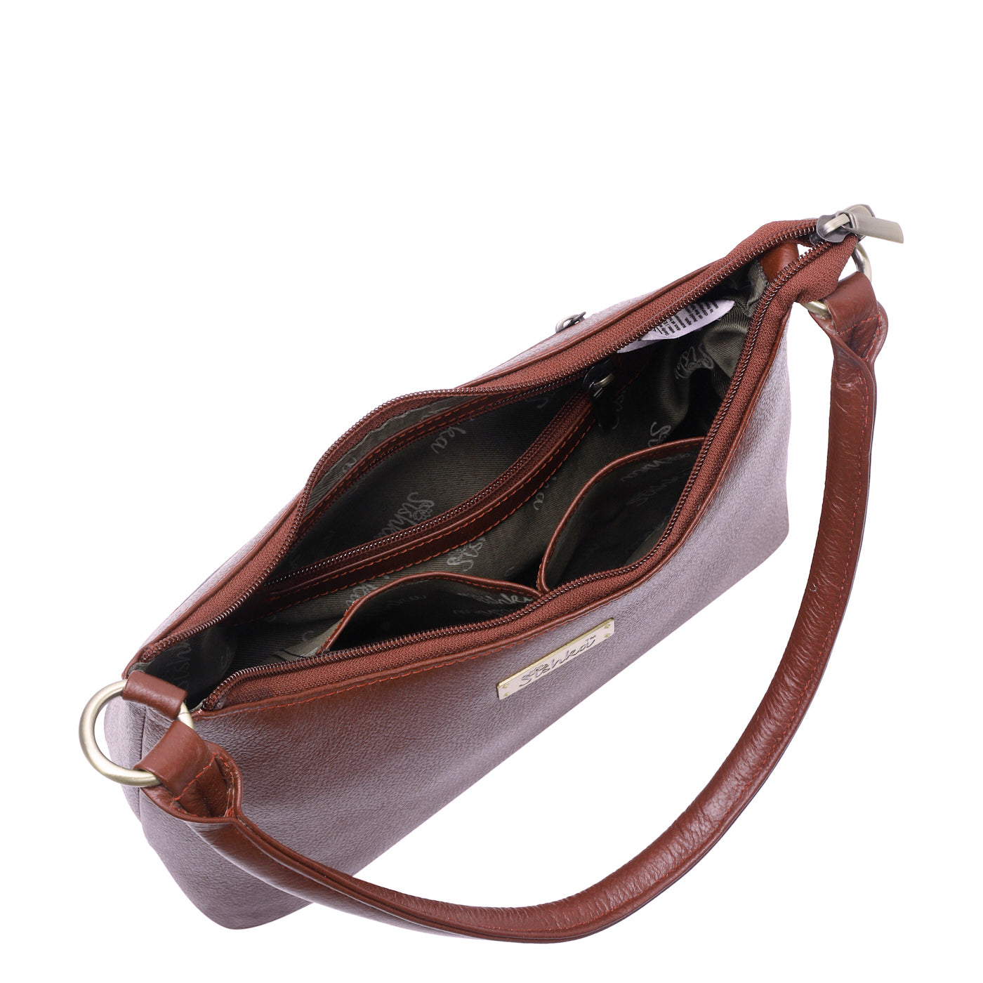 Brown Genuine Leather Shoulder Handbag – Women’s Hobo Tote Purse