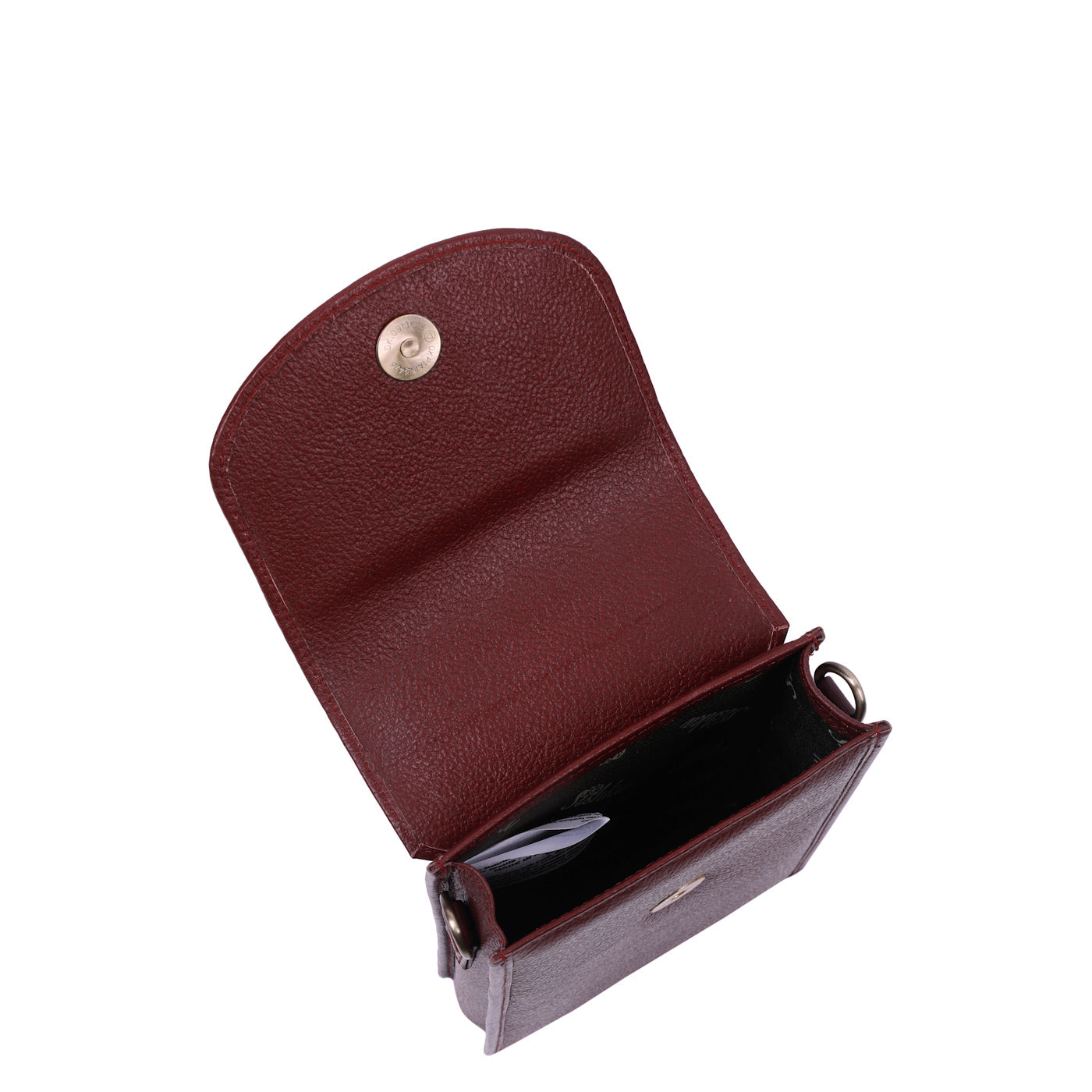 Cherry Red Genuine Leather Mobile Crossbody Bag Wholesale for Women – Phone Purse
