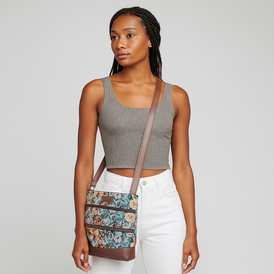 Botanical Tapestry Crossbody Bag – Women’s Shoulder & Messenger Purse