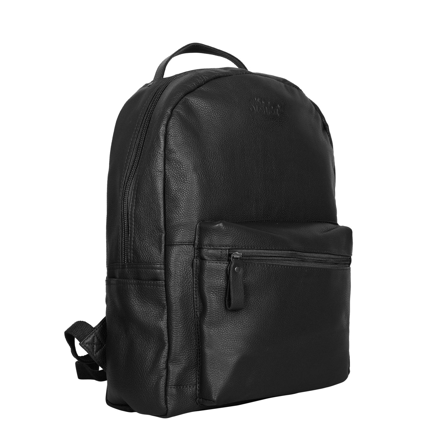 Genuine Leather Black Backpack |16" H Travel Backpack for Women & Men | Multipurpose Daypack- Business, Office, Work, Gifting