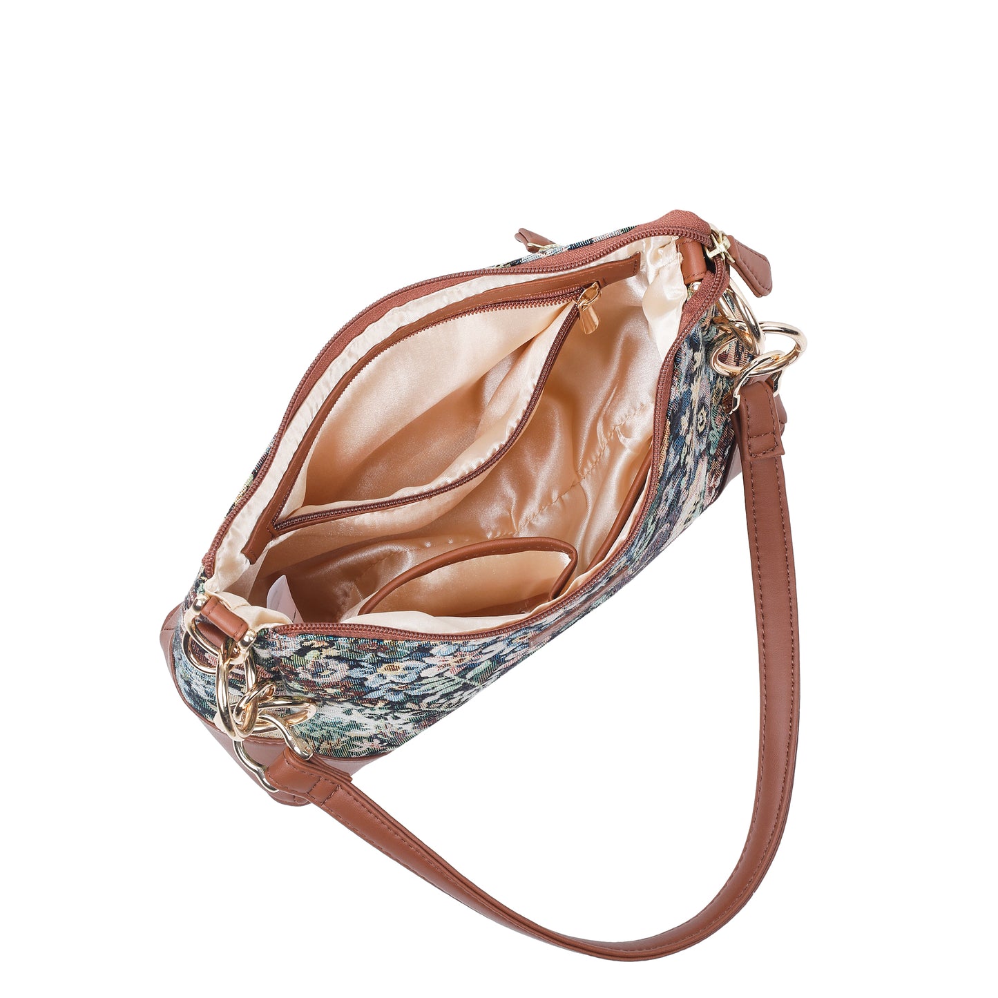 Wholesale Botanical Tapestry Shoulder Bag for Women – Vegan Leather ‑ Trimmed Tote, Sling Purse & Satchel