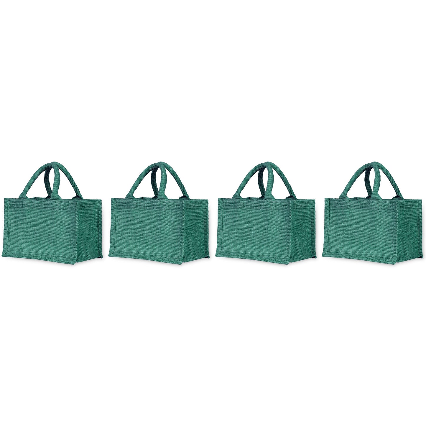 Vibrant Wholesale Jute Shopping Bags in Red, Pink, Green & Orange – Great for Holidays, Travel & Everyday Use (Pack of 4)