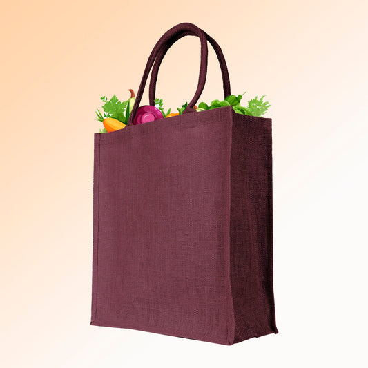 Jute Shopping Bags – Colourful Reusable Burlap Totes for Gifting, Promotions & Daily Use (Packs of 4)
