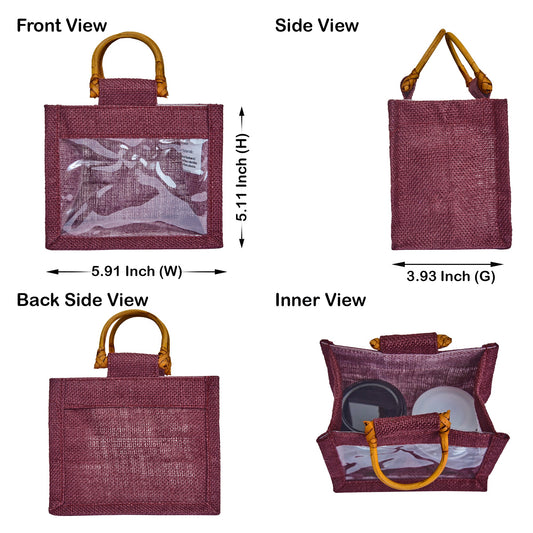 Eco-Friendly & Reusable Jute Gift Bags – Burlap Pouches for Bridesmaids, Wedding Gifts, DIY Favors (7 Pcs )