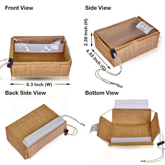 Jute Burlap Gift Bags with Drawstring & PVC Window, Reusable Weddings, Bridesmaid Gifts, Party Favors, Storage (Pack of 12)