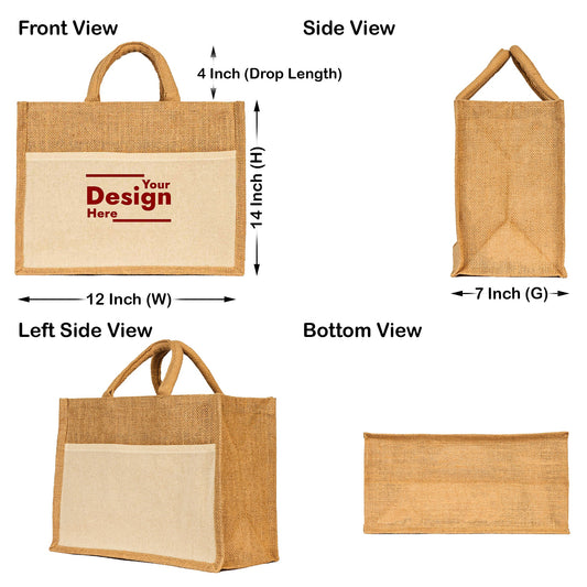Jute Tote Bags, Reusable Burlap Shopping & Beach Bags, DIY Craft Bags for Gifts, Travel, Wedding (Set of 8)