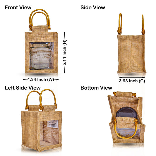 Natural Burlap Gift Bags with PVC – Favor Bags for Weddings, Christmas, New Year, Parties, and Birthday Gifts (Packs of 12)