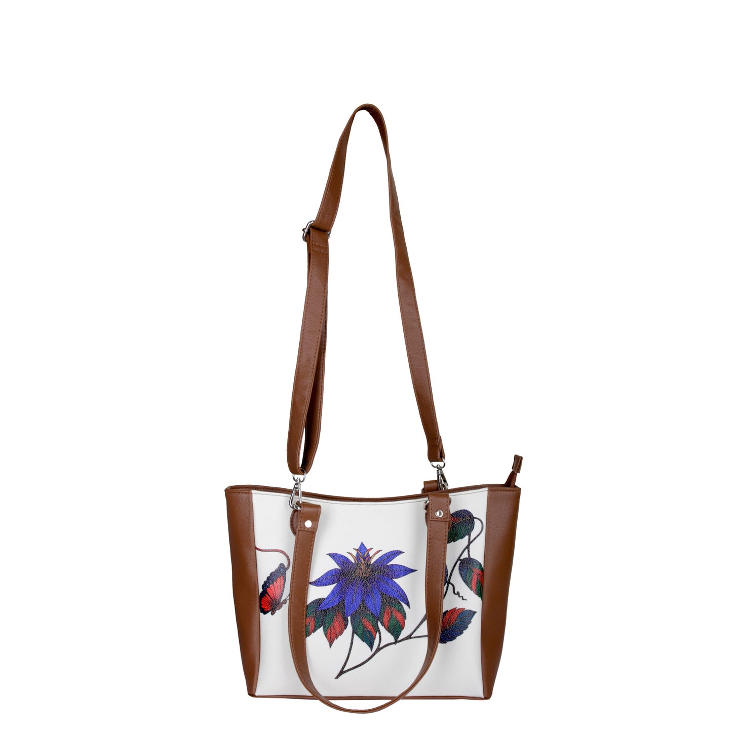 Ladies’ Printed Leather Shoulder Tote Bag– Handbag, Sling & Top Handle Purse – Ideal for Office, Travel & Everyday Use
