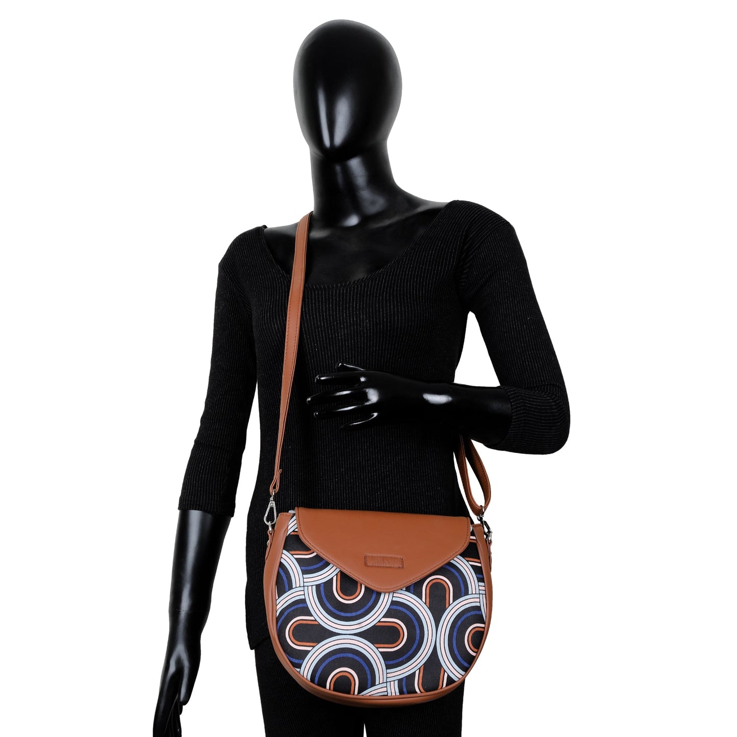 Abstract Crossbody Sling Bag – Handcrafted Printed Shoulder Purse for Women