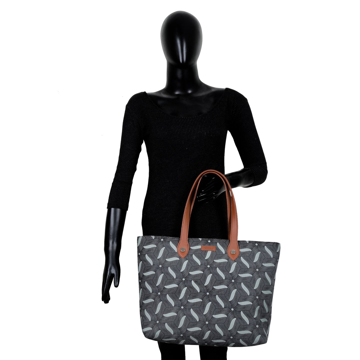 Olive Green Handcrafted Printed Tote Bag for Women – Durable Shoulder Satchel & Purse