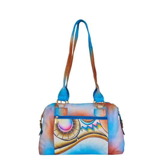 Multicolor Abstract Hand-Painted Tote Bag