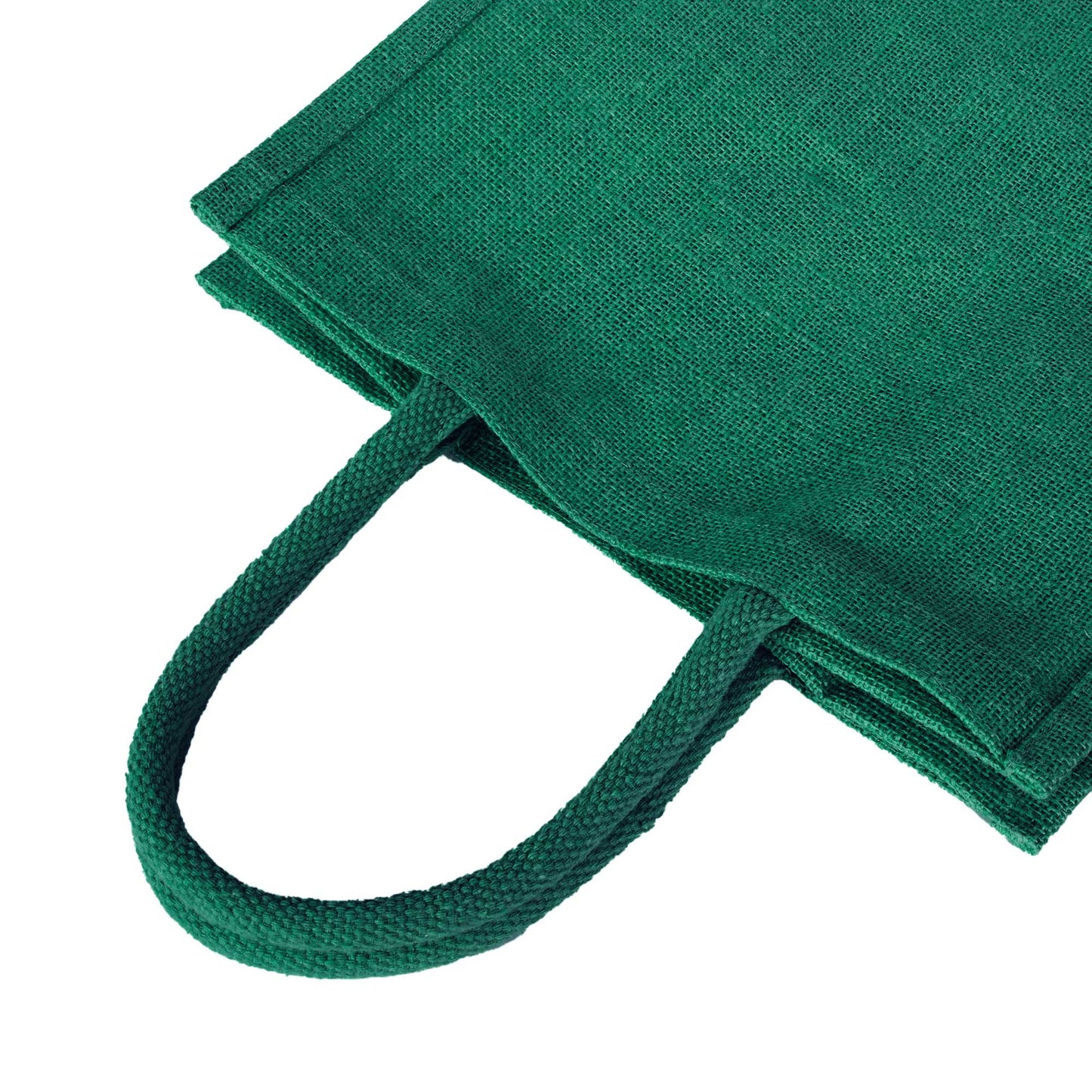 Jute Shopping Bags – Red, Pink, Green & Orange – Reusable Burlap Totes for Gifts, Promotions & More (Packs of 4)