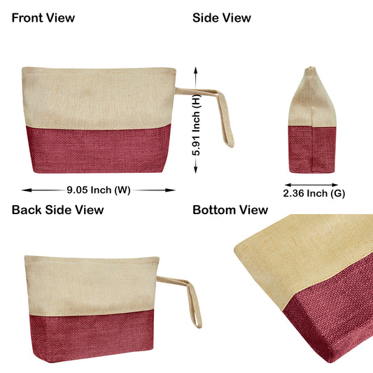 Juco Zipper Pouches – Durable Makeup, Toiletry & Travel Organizers for Everyday Use & DIY Crafts (Packs of 4)