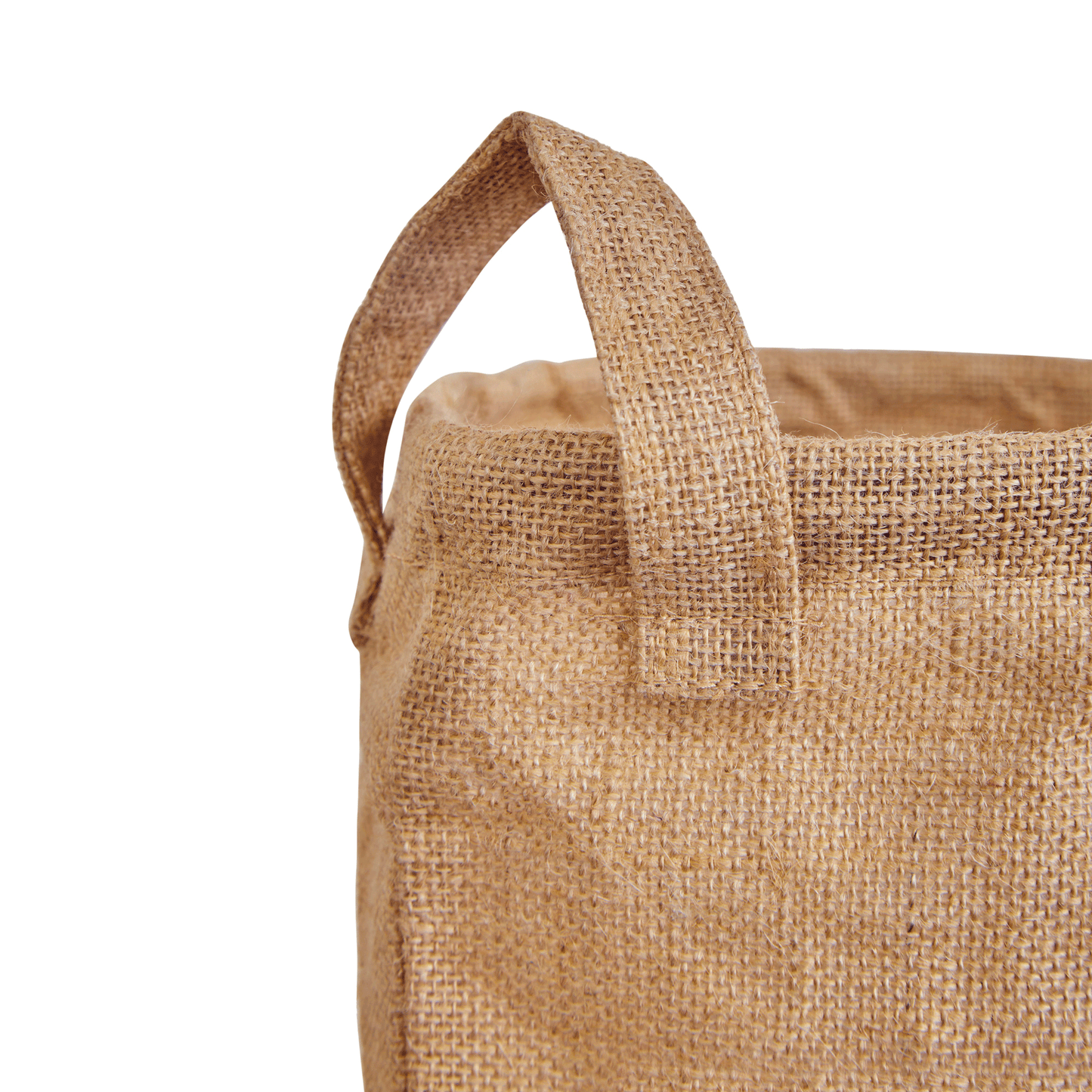 Folding Jute Storage Hampers – Laundry Storage Basket with Handles for Living Room – Blankets, Storing Toys, Books (Set of 8)