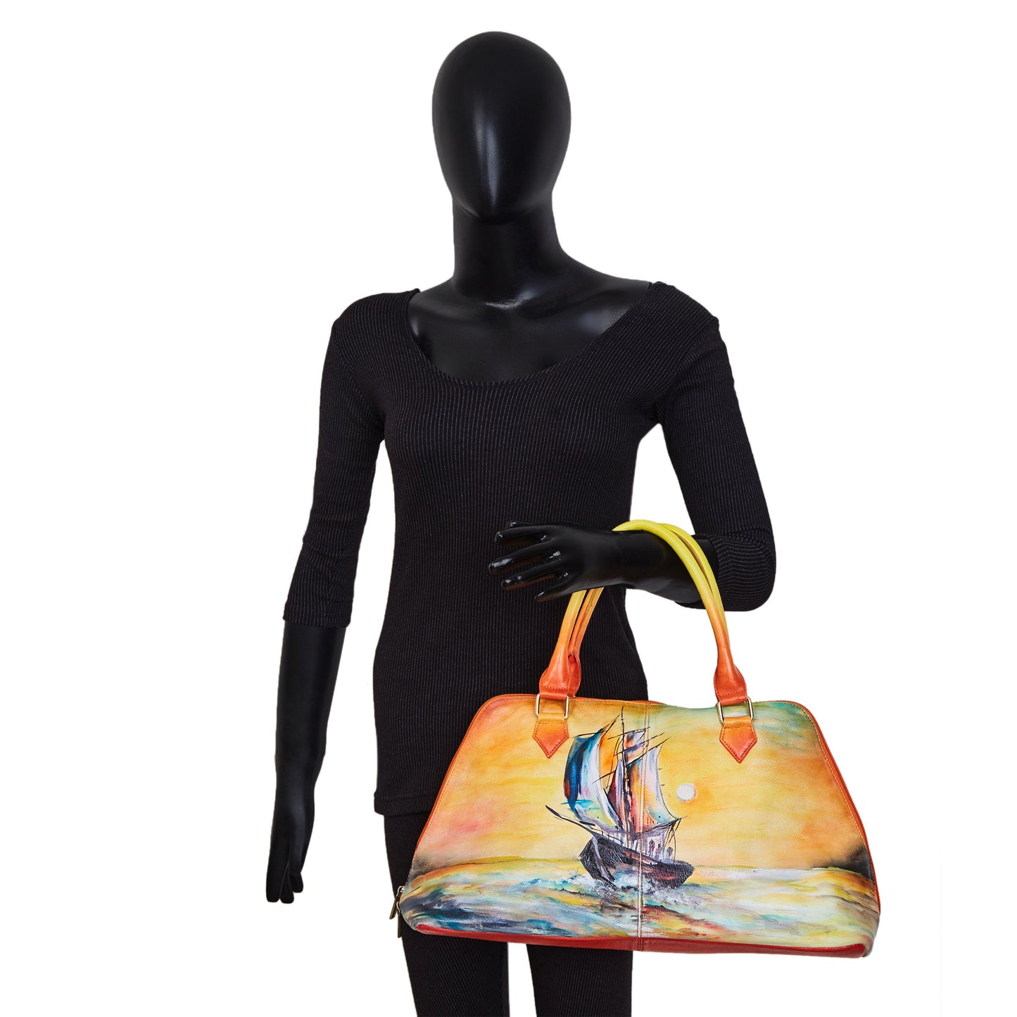 Handpainted Boat Art Carryall and Tote Bags