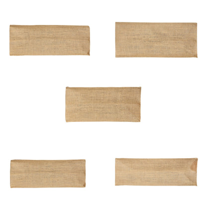 Premium Natural Reusable Jute Shopping Tote Bag with Stylish Jacquard Fabric. Groceries, Vegetables, Kitchen Essentials & Beach Trips -Pack of 5