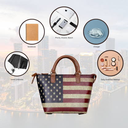 Women’s Genuine Leather 3-in-1 Printed Convertible Shoulder Bag – Stylish Top Handle Crossbody  & Handbag  Purse – Everyday Use