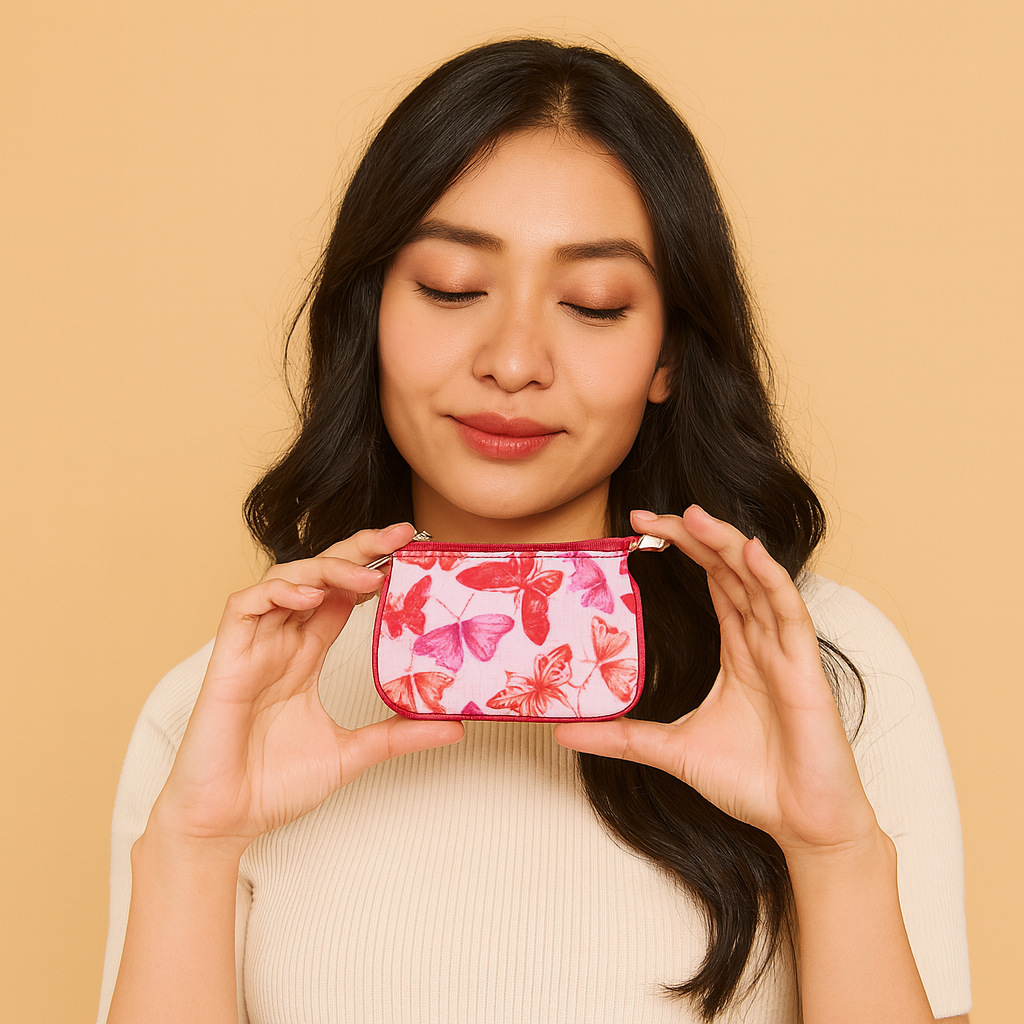 Practical Coin Pouch for Women with Leather Features