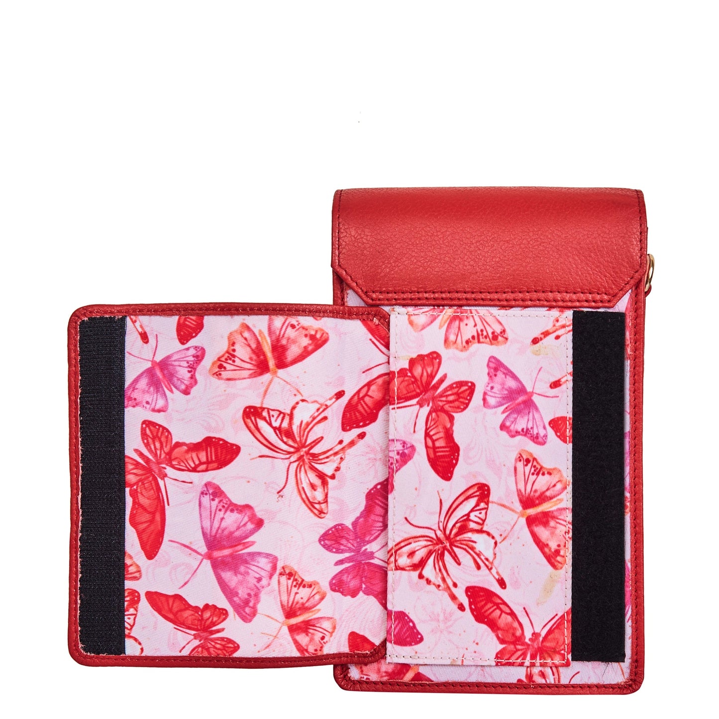 Butterfly Cell Phone Crossbody Wallet for Women’s Unique Leather Style