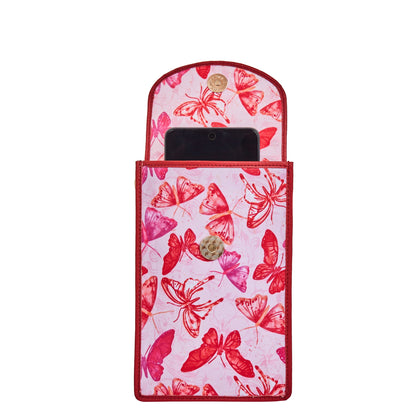 Butterfly Cell Phone Crossbody Wallet for Women’s Unique Leather Style