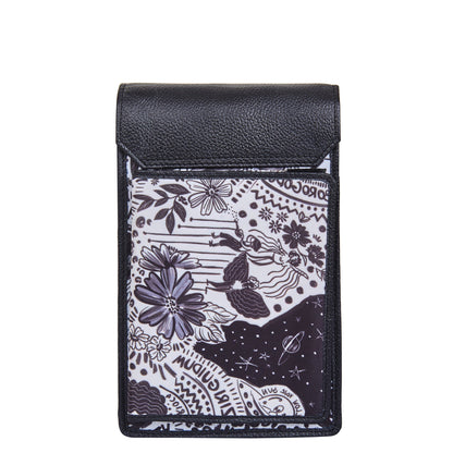 Cell Phone Crossbody Wallet for Women with Leather Details