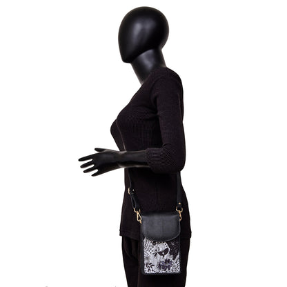 Cell Phone Crossbody Wallet for Women with Leather Details