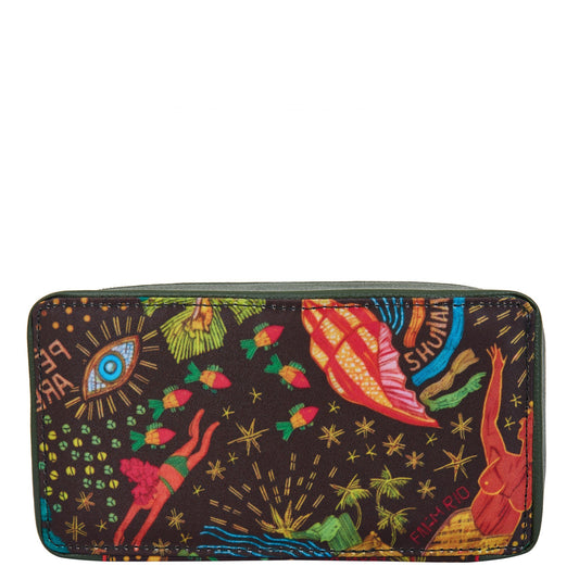 Coastal Travel jewellery Organizer for Women with Leather Details