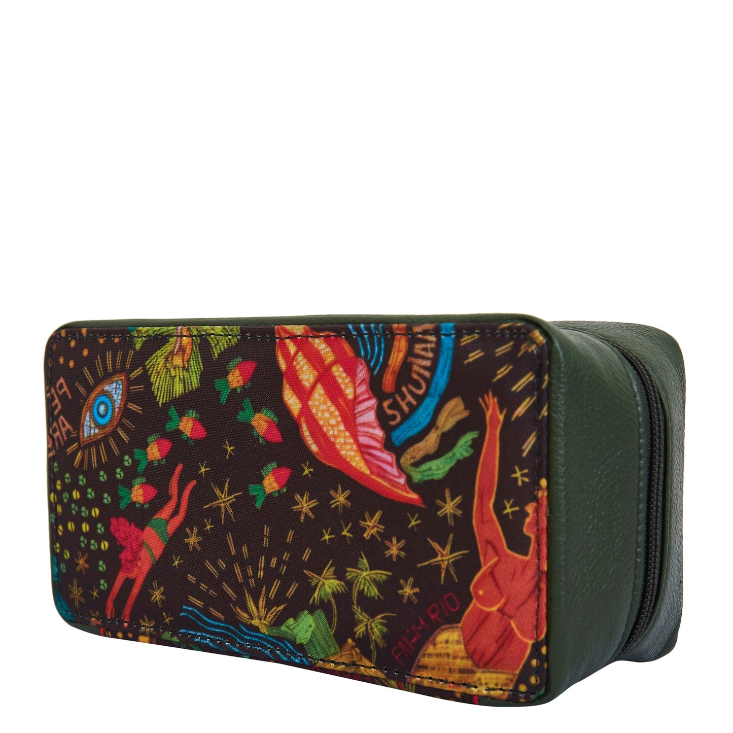 Coastal Travel jewellery Organizer for Women with Leather Details