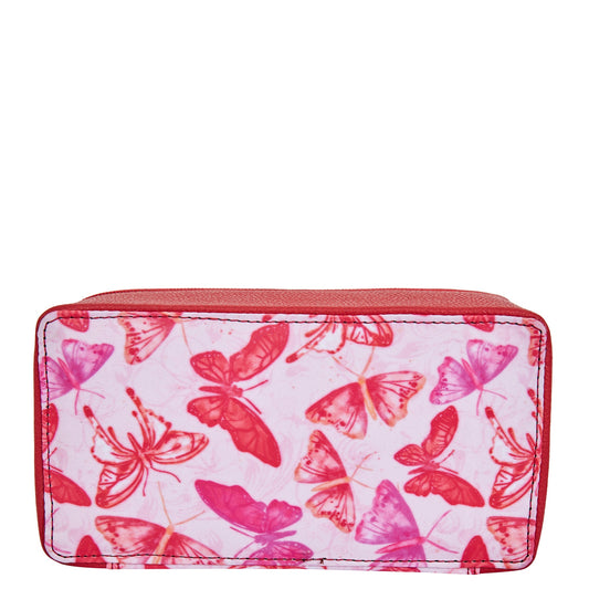 Butterfly Travel  jewellery Organizer with Stylish Leather Details for Women