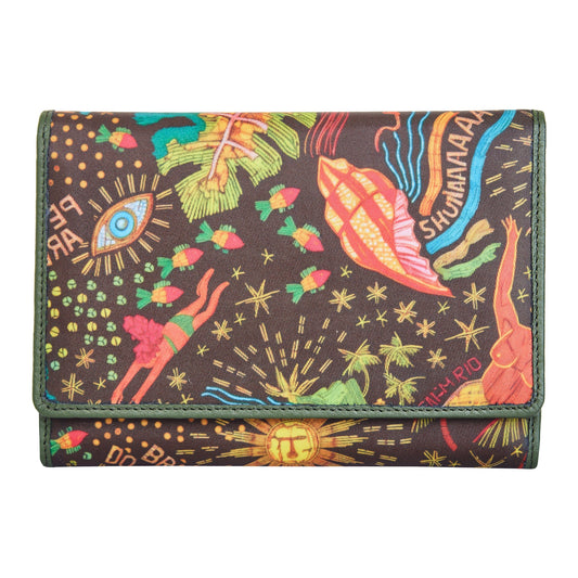 Coastal Style Trifold Wallet and Leather Organizer for Women