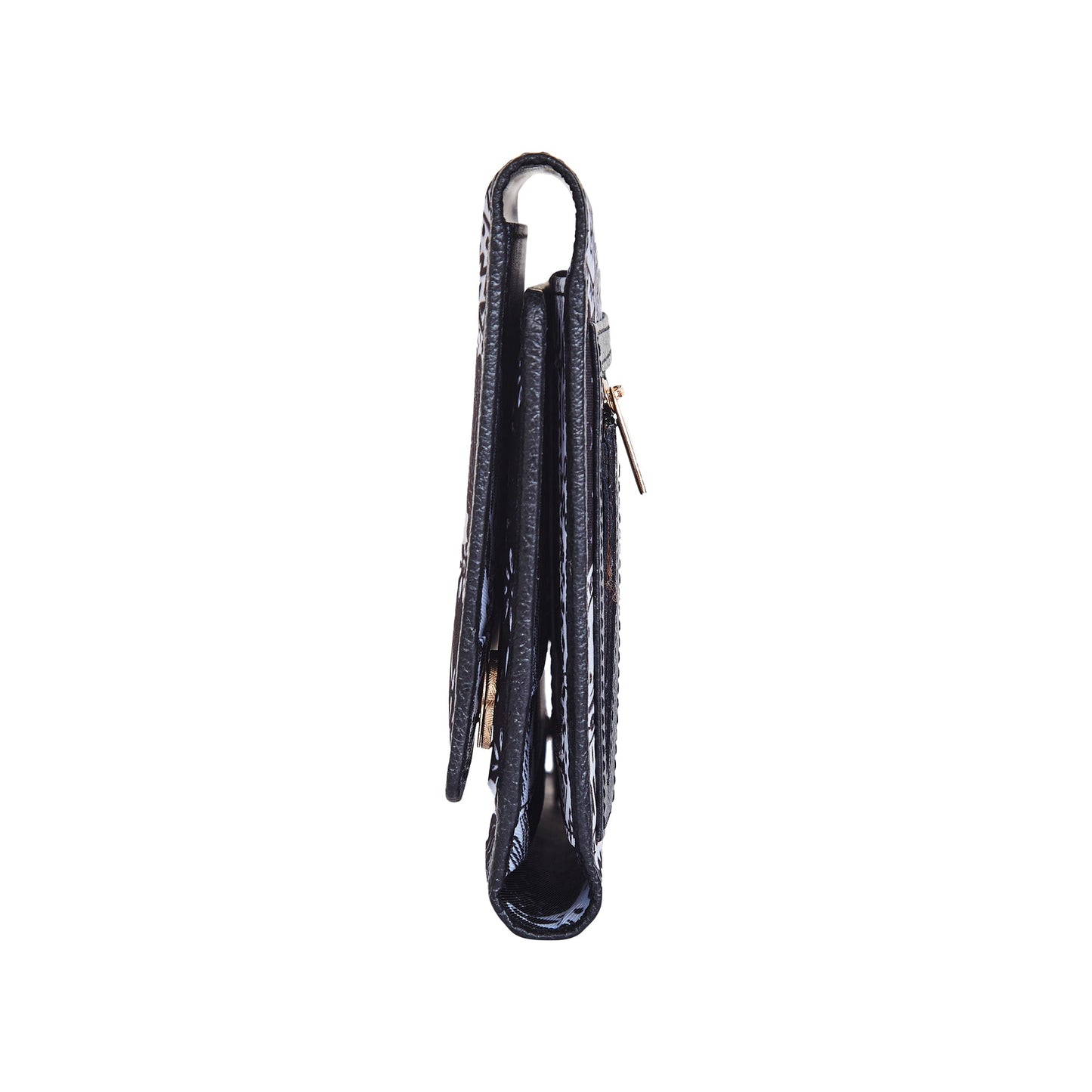 Trifold Wallet –  Monochrome Print with Leather Detailing for women