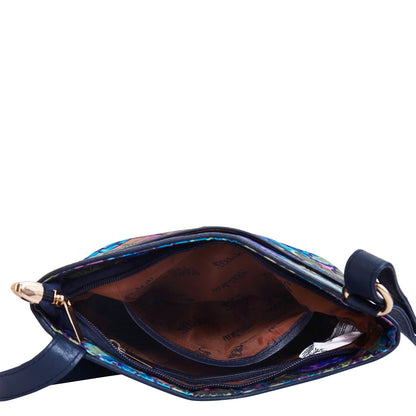 Elegant Women's Crossbody Bag with Botanical Print