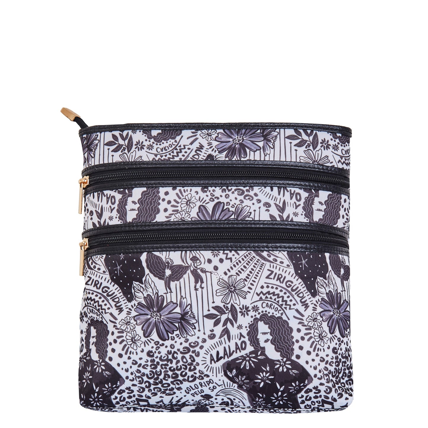 Monochrome Crossbody Bag with Leather Details for Ladies – Timeless Style