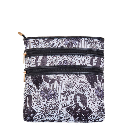 Monochrome Crossbody Bag with Leather Details for Ladies – Timeless Style