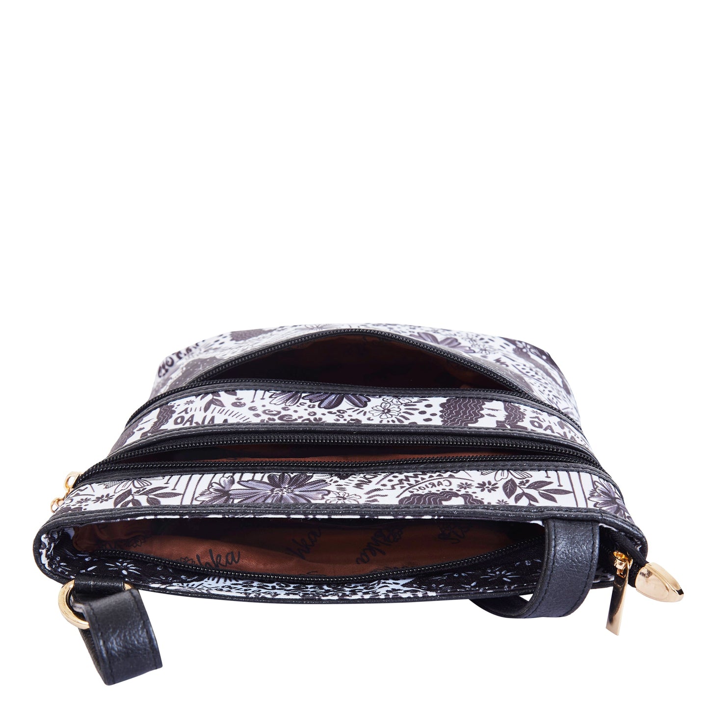 Monochrome Crossbody Bag with Leather Details for Ladies – Timeless Style