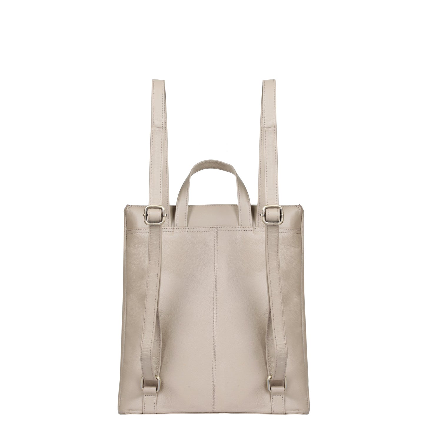 Leather Taupe/Off White Backpack Purse for Women - Daypack For Travel, Daily Use and Work