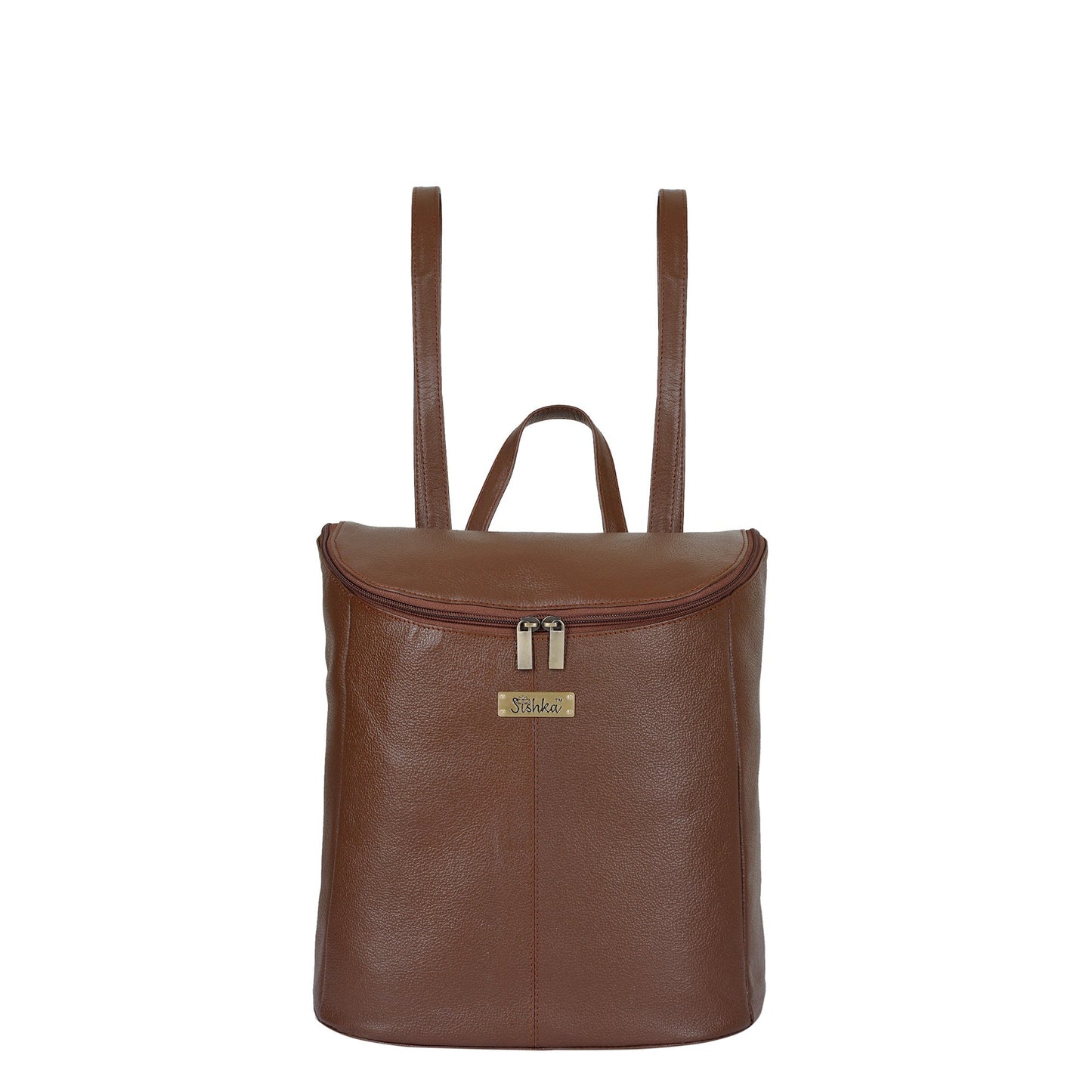 Genuine Leather Brown Backpack Purse for Women – Designer Shoulder Bag