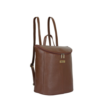 Genuine Leather Brown Backpack Purse for Women – Designer Shoulder Bag