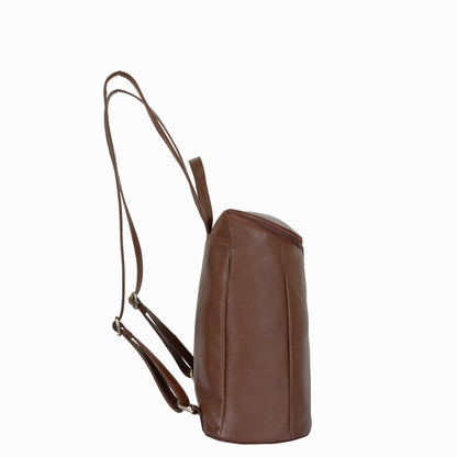 Genuine Leather Brown Backpack Purse for Women – Designer Shoulder Bag