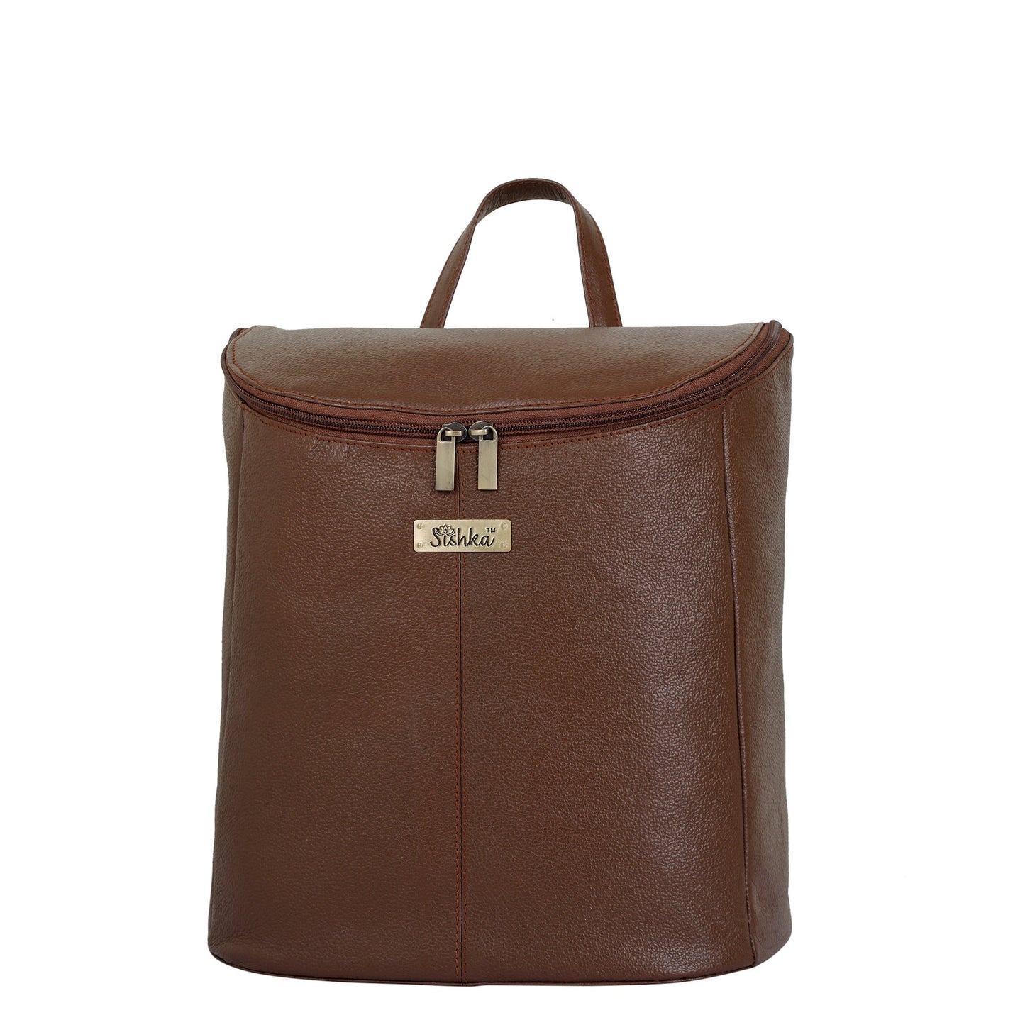 Genuine Leather Brown Backpack Purse for Women – Designer Shoulder Bag