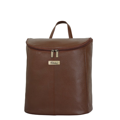 Genuine Leather Brown Backpack Purse for Women – Designer Shoulder Bag