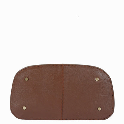 Genuine Leather Brown Backpack Purse for Women – Designer Shoulder Bag