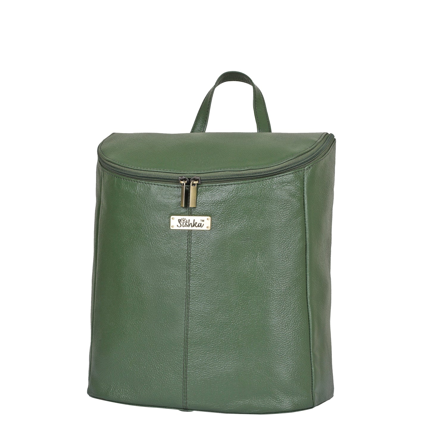 Wholesale Women's Olive Genuine Leather Backpack Purse | Shoulder Daypack for Work