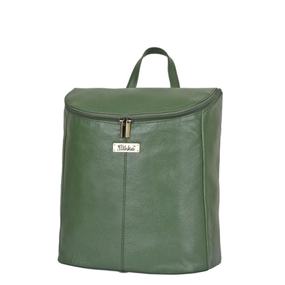 Wholesale Women's Olive Genuine Leather Backpack Purse | Shoulder Daypack for Work