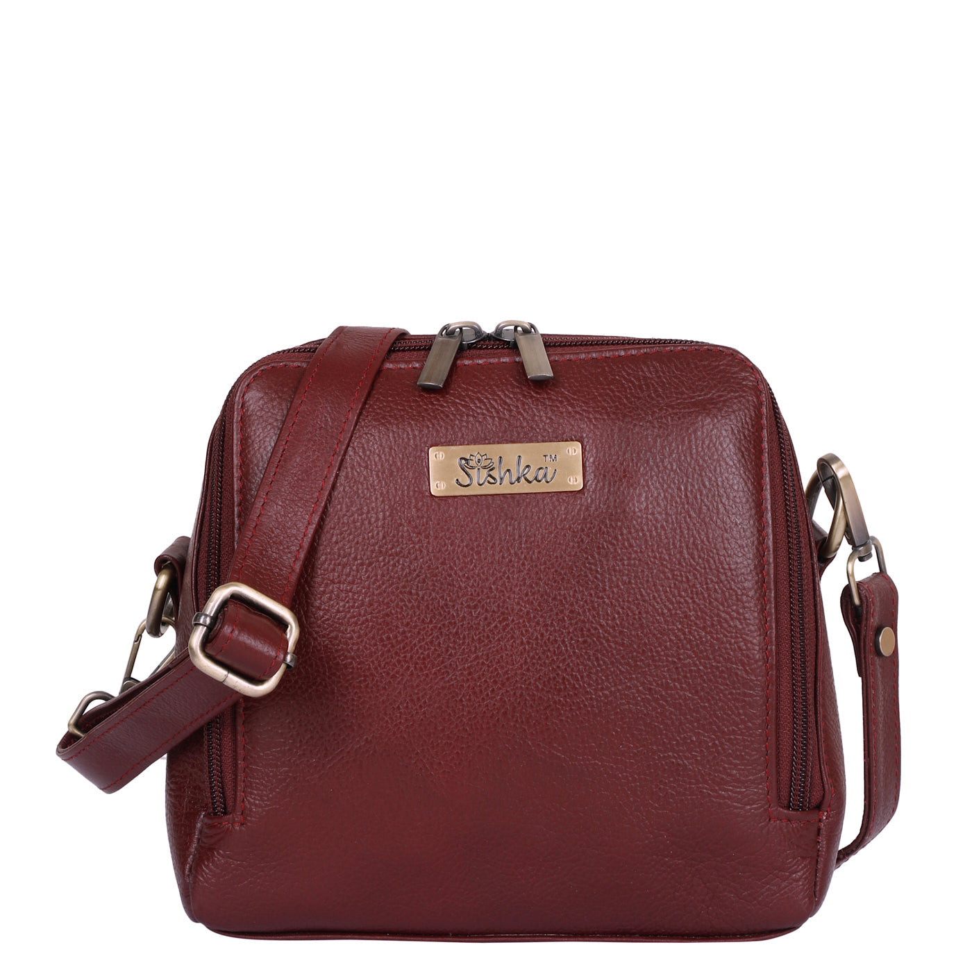 Wholesale Women's Cherry Red Genuine Leather Crossbody Bag | Travel, Shopping & Daily Use.