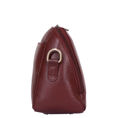 Wholesale Women's Cherry Red Genuine Leather Crossbody Bag | Travel, Shopping & Daily Use.