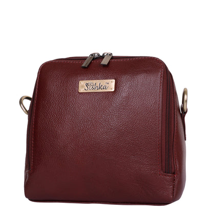 Wholesale Women's Cherry Red Genuine Leather Crossbody Bag | Travel, Shopping & Daily Use.
