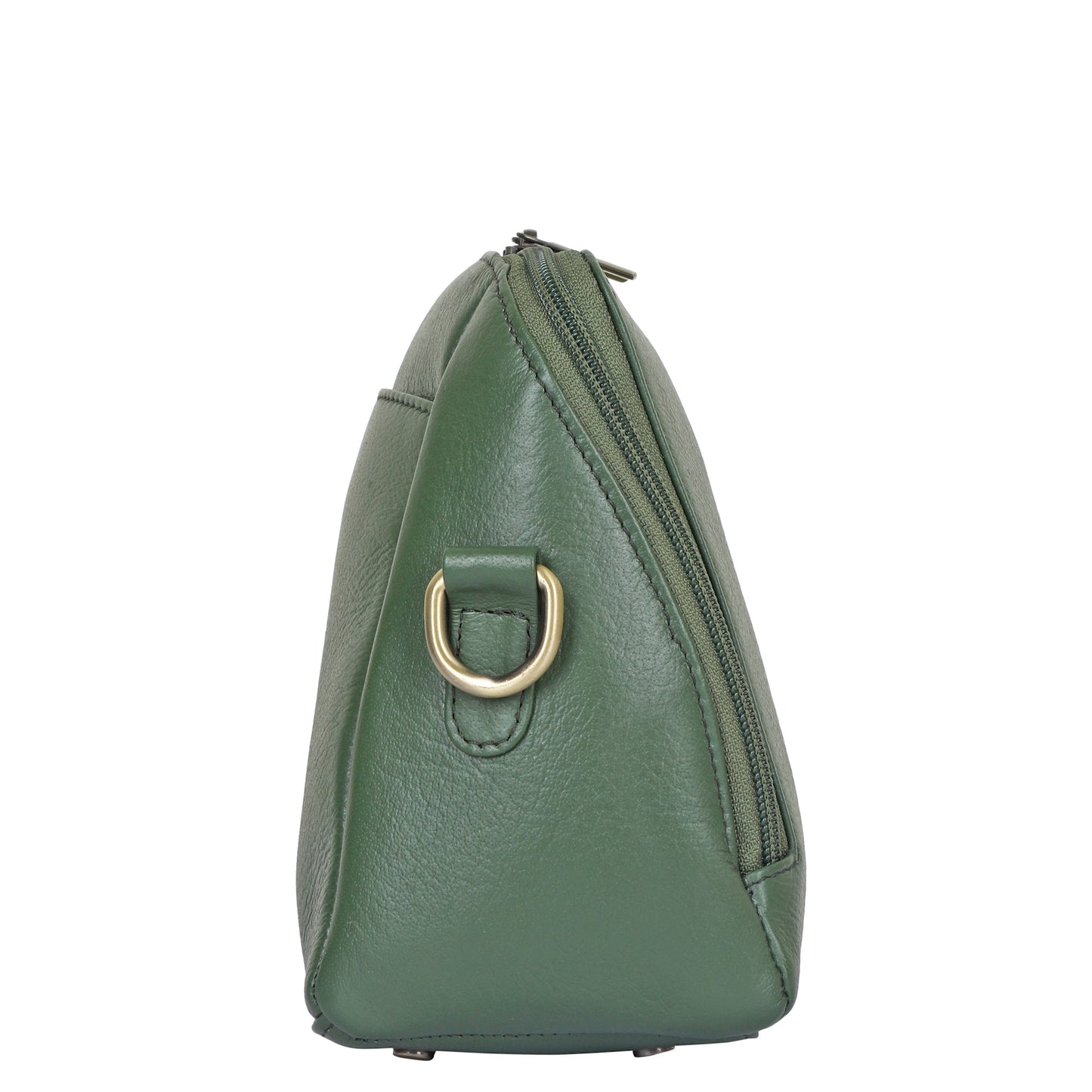 Women Olive Genuine Leather Crossbody Handbag – Premium Shoulder Bag