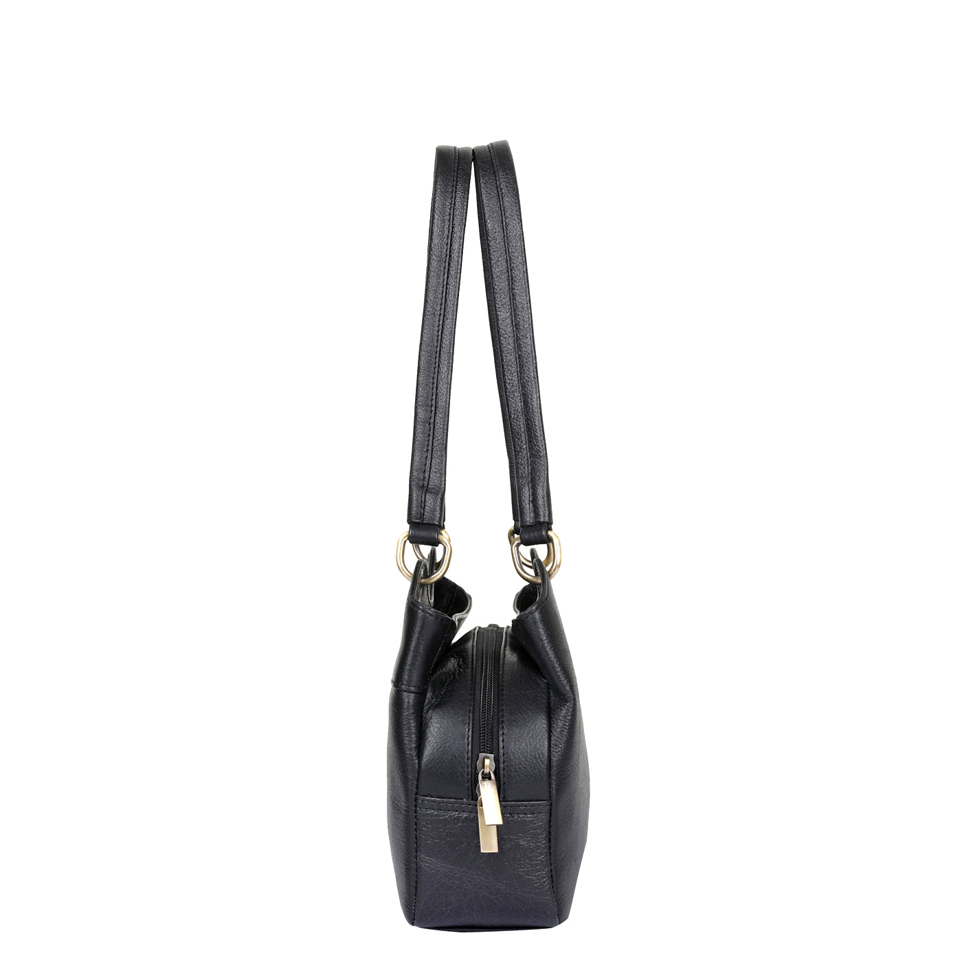 Black Genuine Leather Shoulder Handbag – Women’s Hobo Tote Purse